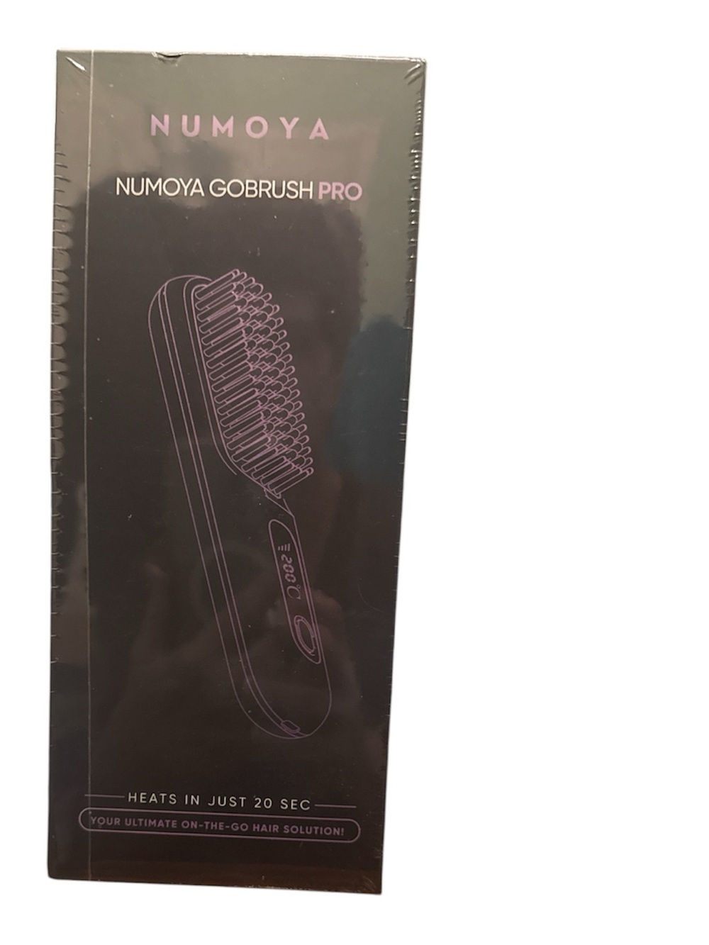 GoBrush Pro Heated Hair Straightening Brush Black Portable Fast Heat Up